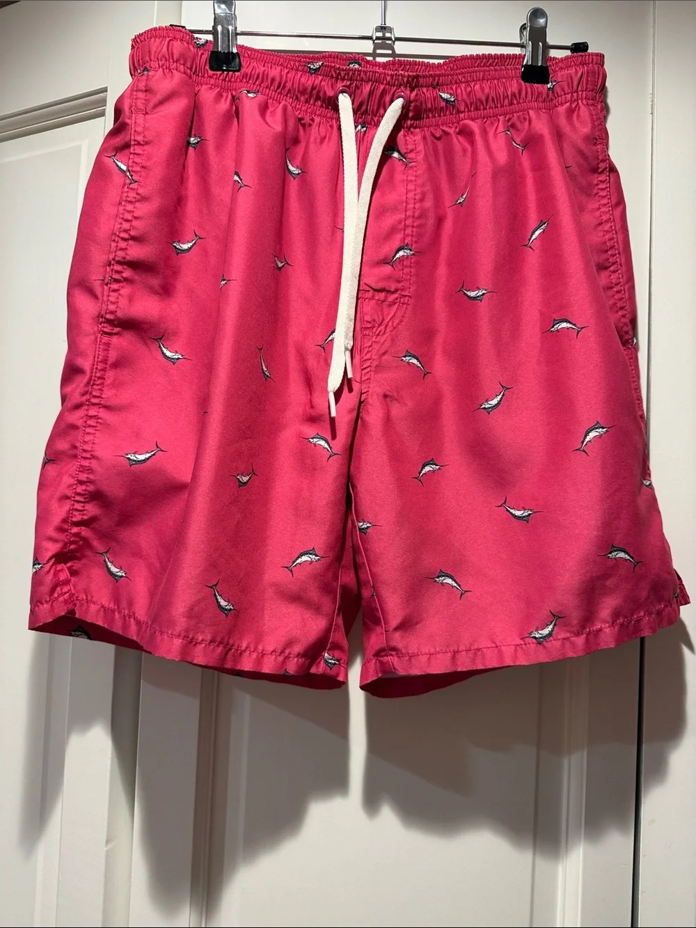 Old Navy Pink Marlin-Print Swim Trunks